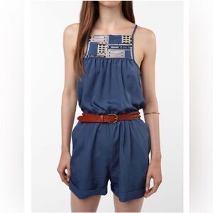 Urban Outfitters Piplette By Alice Ritter Akiko Satin Romper